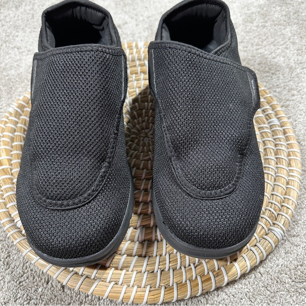 FitVille Men's EasyTop Wings Diabetic Comfort Shoes Orthopedic V2 Black 8.5EEW - Picture 8 of 16